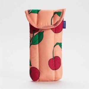 Baggu cherry puffy sunglasses sleeve